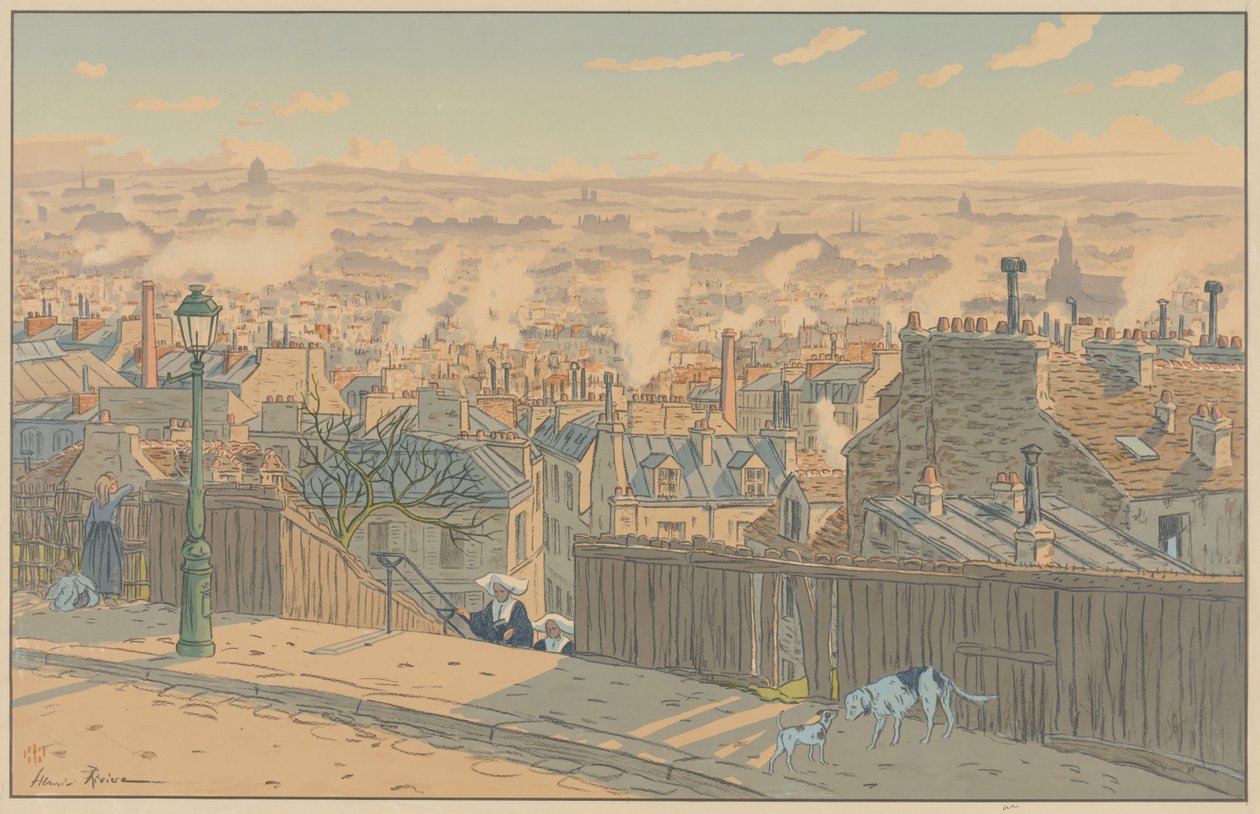 Paysages parisiens : Paris vu de Montmartre - Henri Rivière