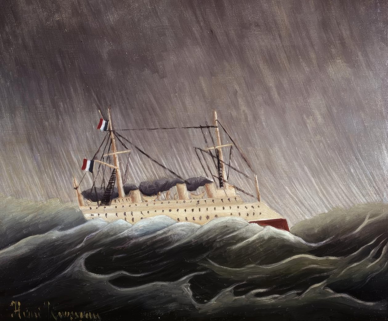 Bateau dans la tempête - Henri Rousseau