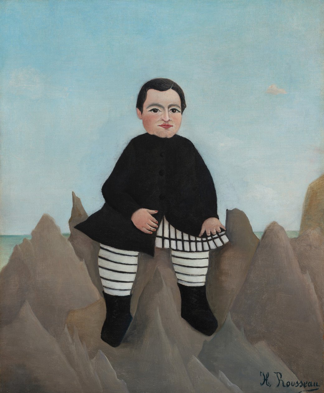 Un garçon sur les rochers - Henri Rousseau