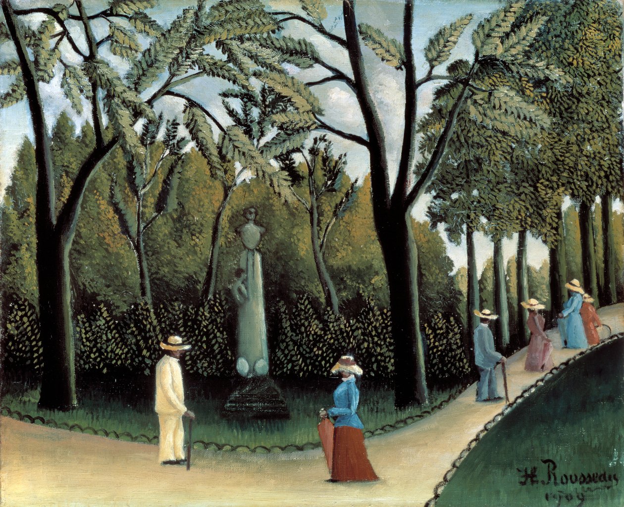 Les Jardins du Luxembourg, Monument à Chopin - Henri Rousseau