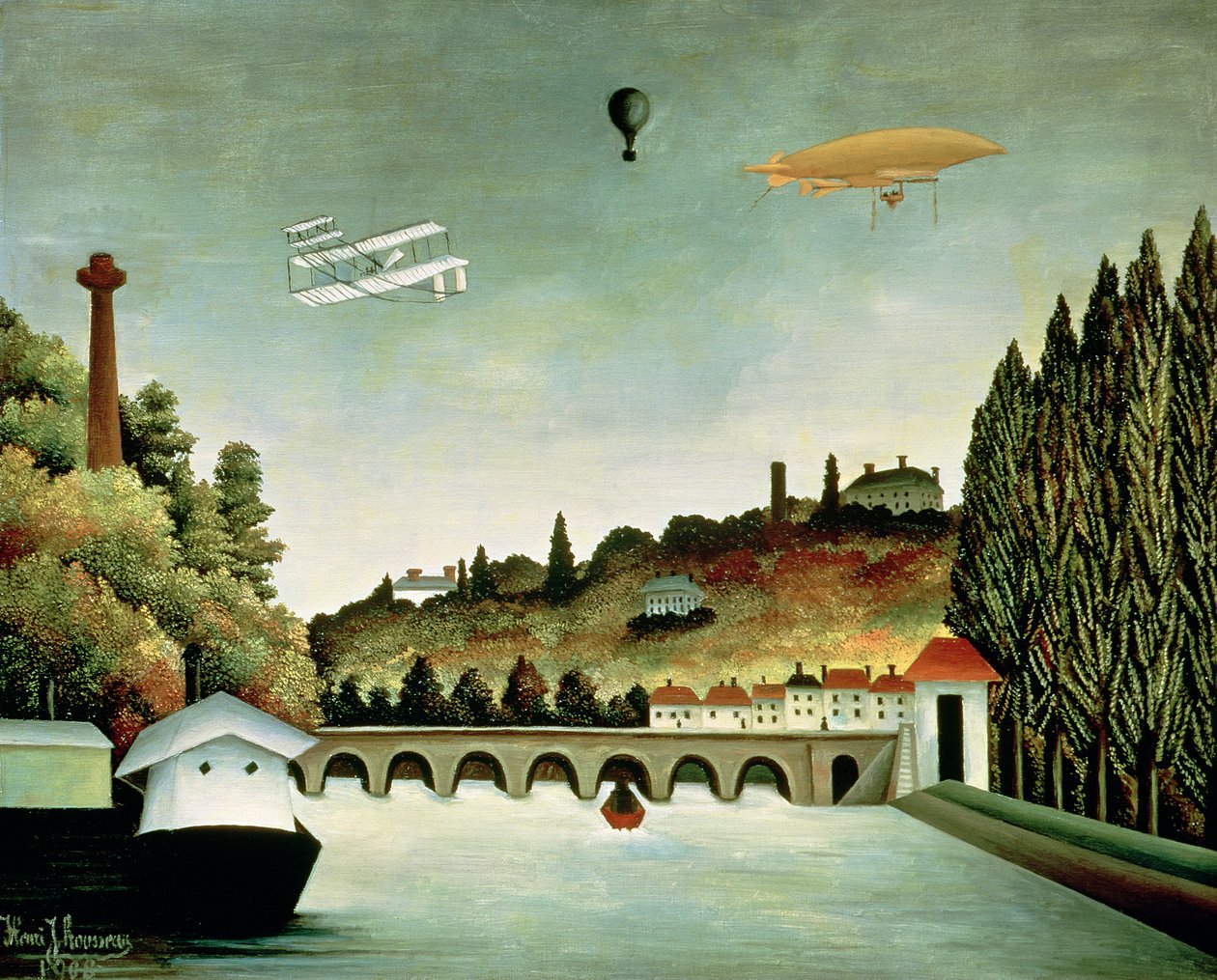 Vue du pont de Sèvres et des collines de Clamart, Saint-Cloud et Bellevue - Henri Rousseau