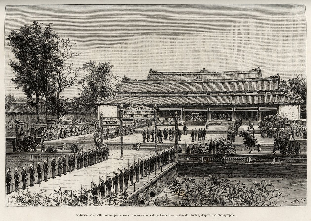 Audience solennelle donnée par le roi Dong Khanh (1864-1889) empereur d