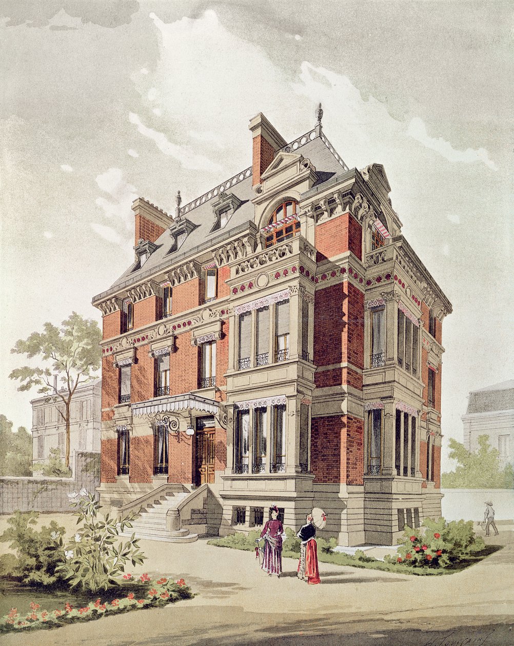 Projet pour une villa, fin du 19ème siècle - Henri Toussaint