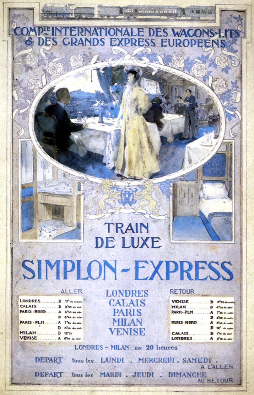 Train de luxe Simplon Express - Henri Toussaint