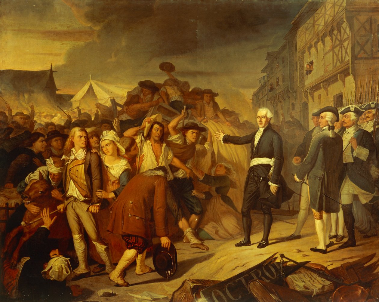 Le maire Kervégan de Nantes arrêtant une émeute de paysans à la barrière de péage en 1790 - Henri Villain