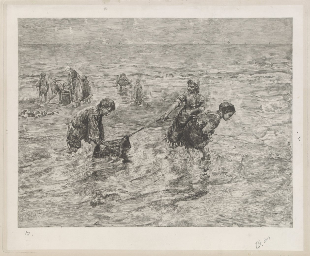 Enfants au bord de la mer - Henri Wouters