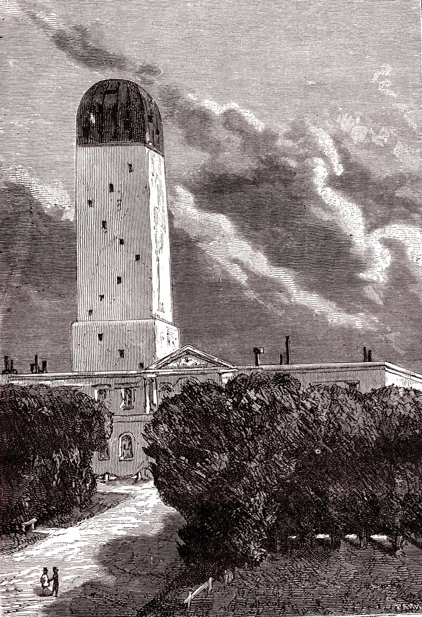 Observatoire de Cambridge, "De la Terre à la Lune" de Jules Verne - Henri de (after) Montaut