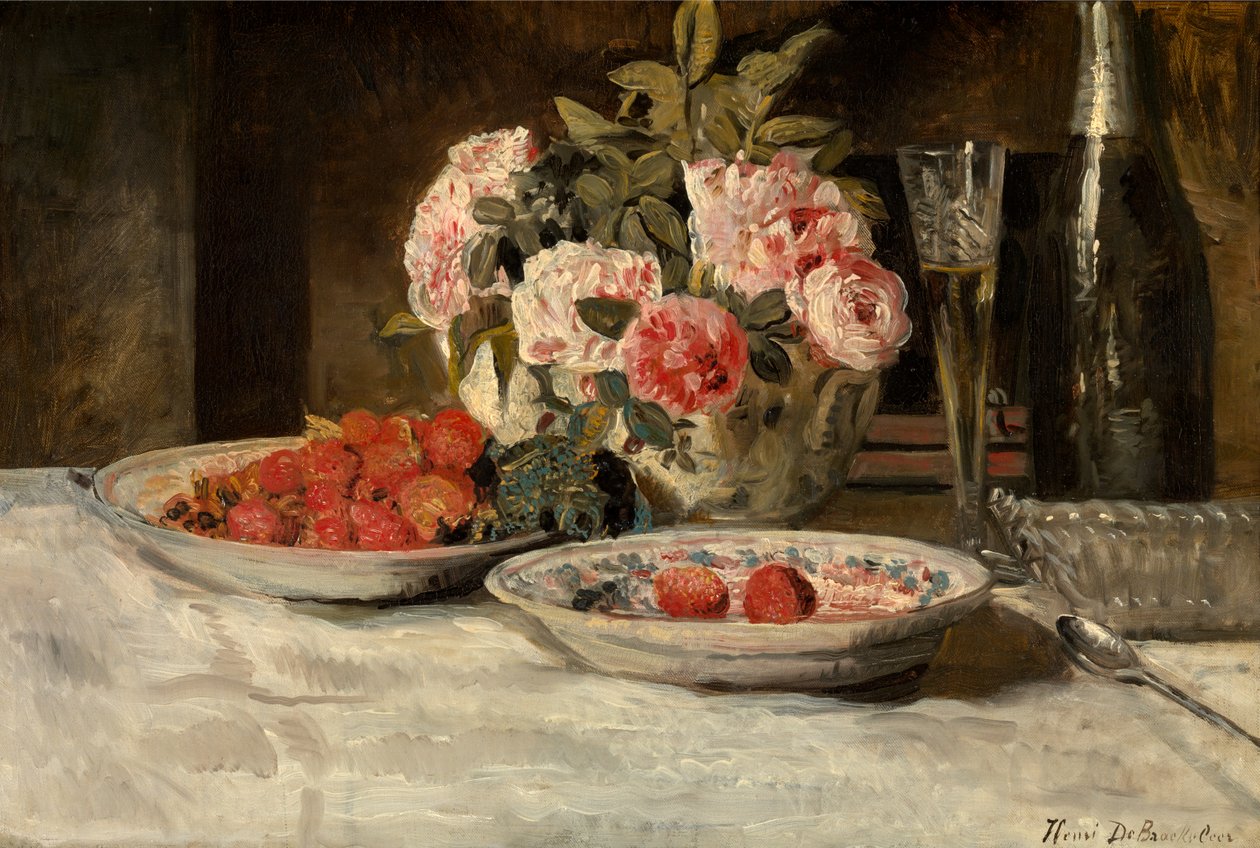 Fraises et champagne - Henri de Braekeleer