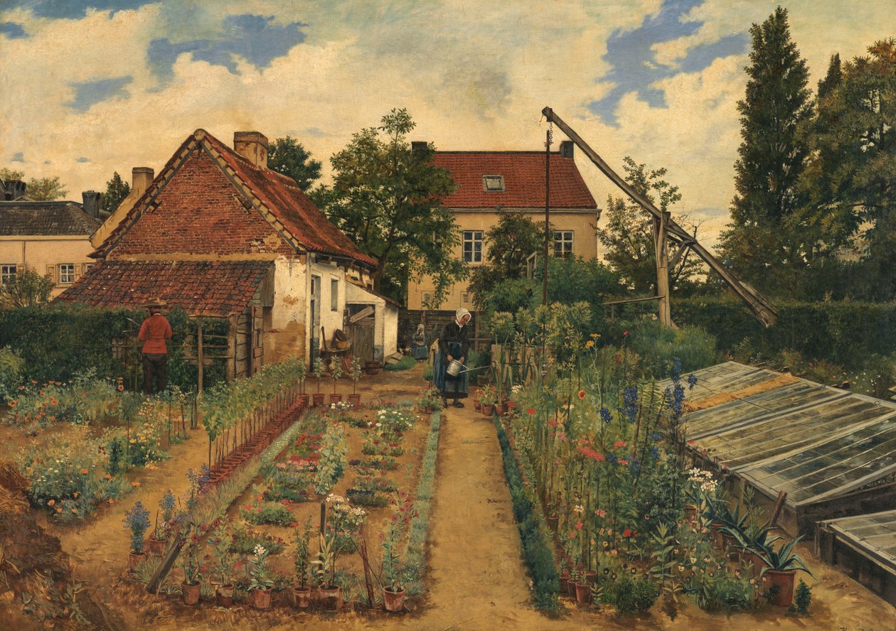 Le Jardin de fleurs - Henri de Braekeleer