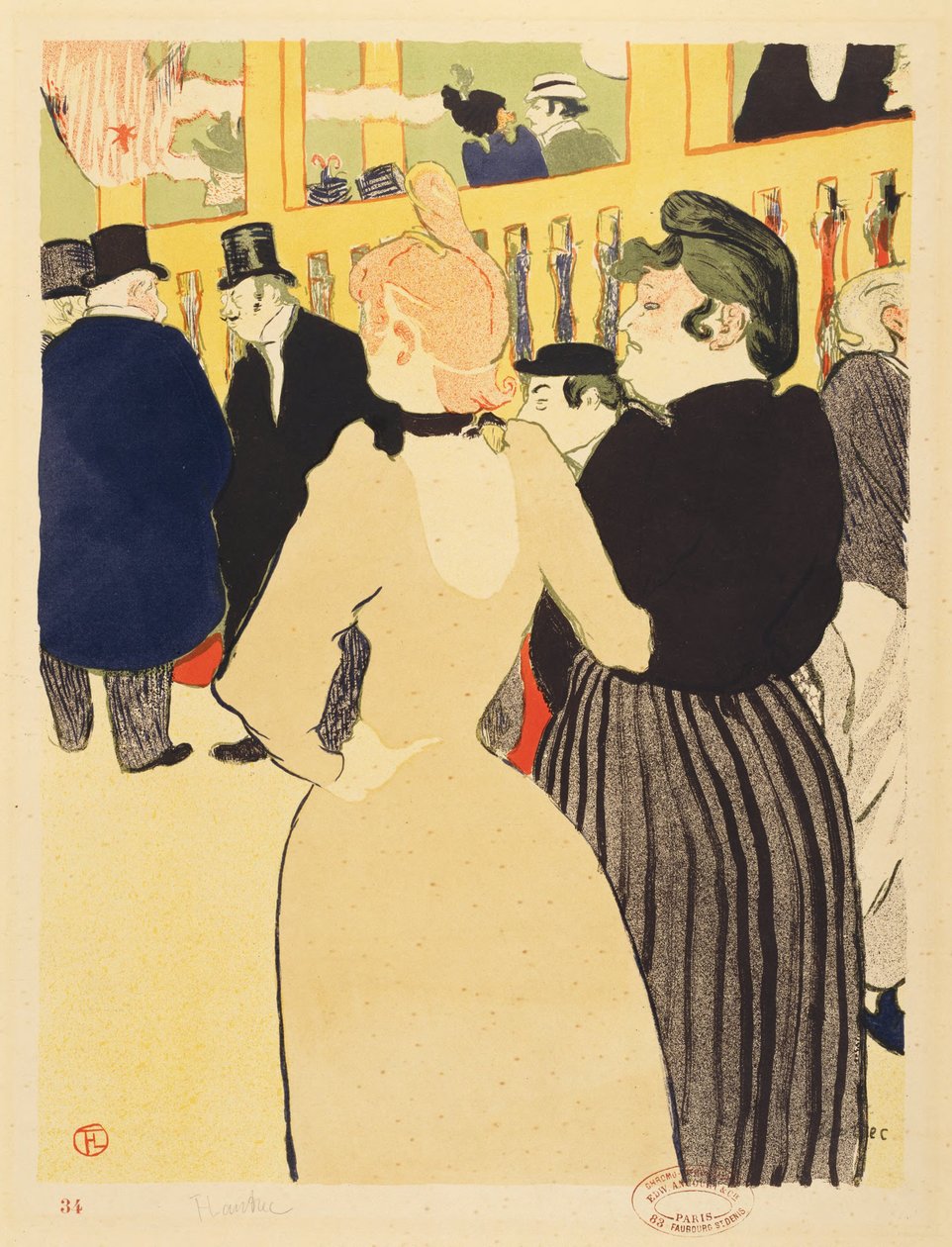 Au Moulin Rouge (La Goulue et sa Soeur) - Henri de Toulouse-Lautrec