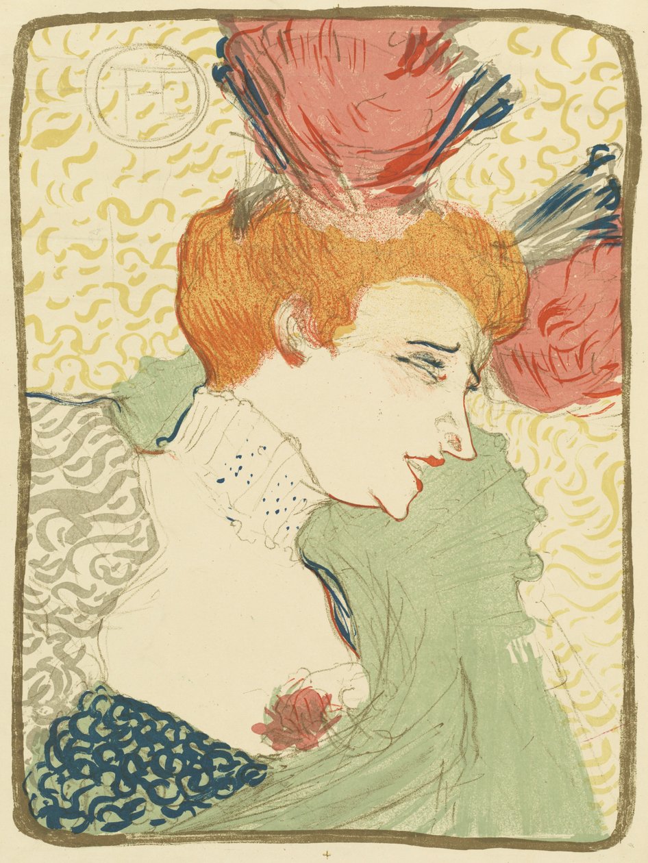 Bust of Mademoiselle Marcelle Lender (Mademoiselle Marcelle Lender, en buste) - Henri de Toulouse-Lautrec