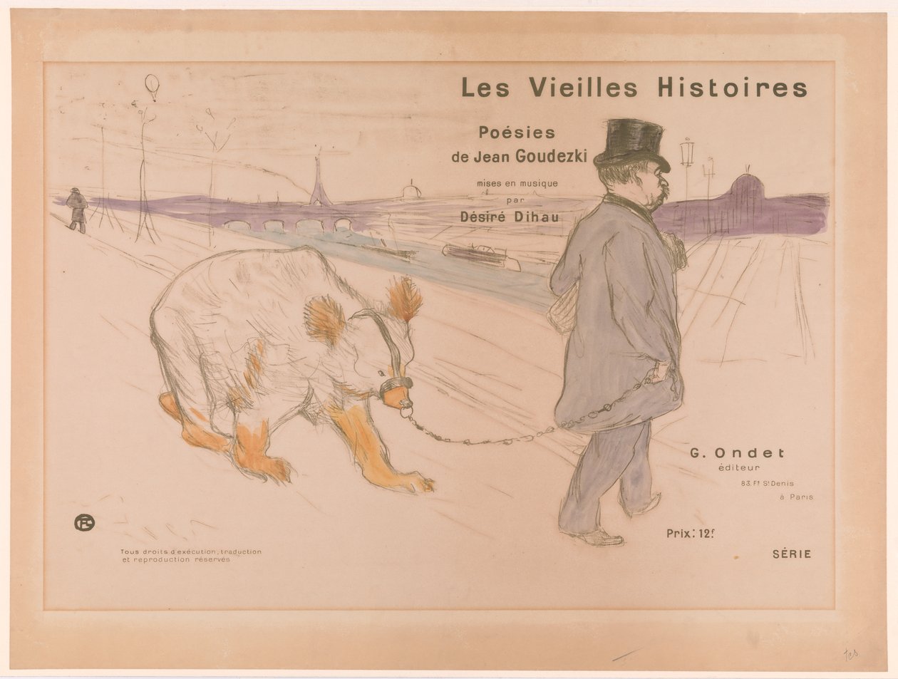 Projet de couverture pour « Les Vieilles Histoires » - Henri de Toulouse-Lautrec