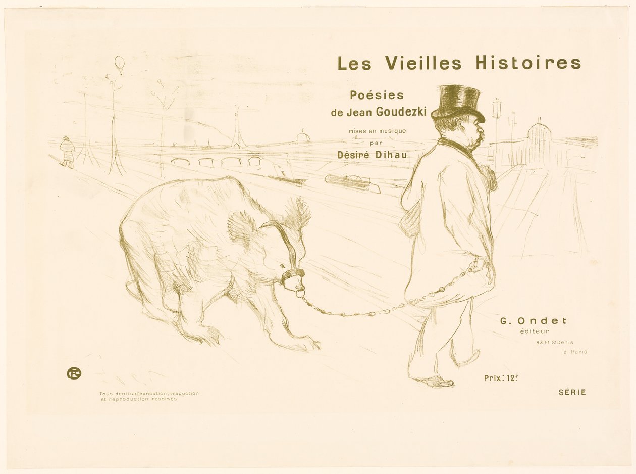 Couverture et Frontispice de Les Vieilles Histoires - Henri de Toulouse-Lautrec
