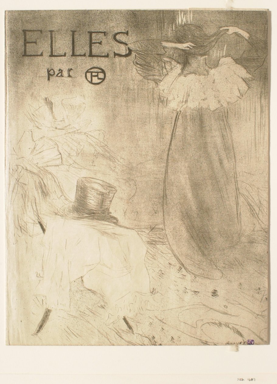 Couverture du portfolio « Elles » - Henri de Toulouse-Lautrec