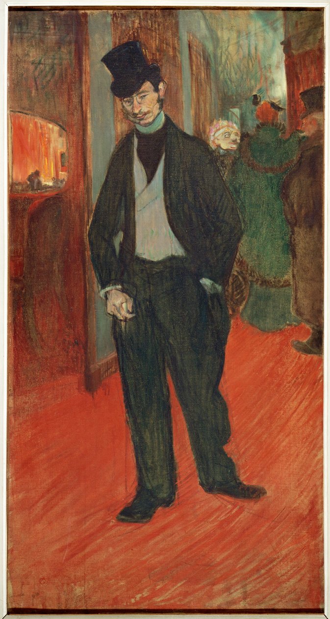 Docteur Gabriel Tapie de Celeyran in a theatre corridor - Henri de Toulouse-Lautrec