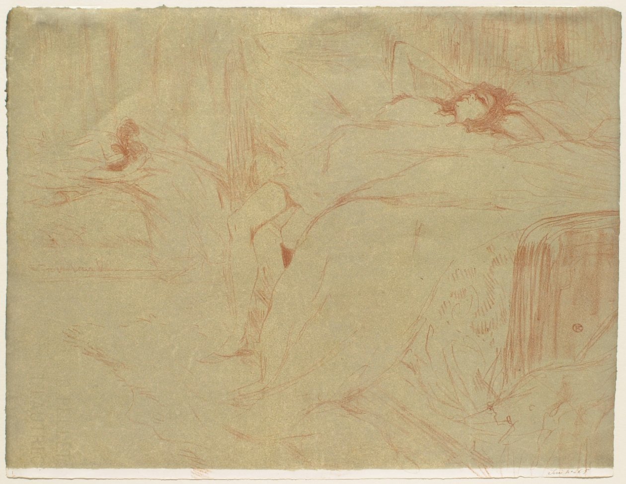 Elles : Femme couchée sur le dos - Lassitude - Henri de Toulouse-Lautrec