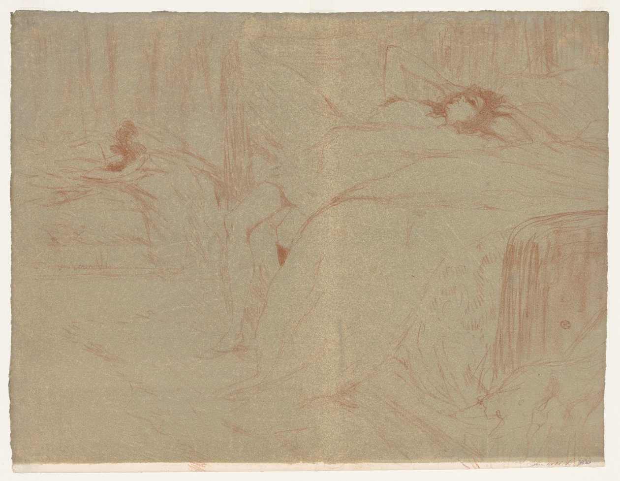 Elles : Femme allongée sur le dos - Henri de Toulouse-Lautrec