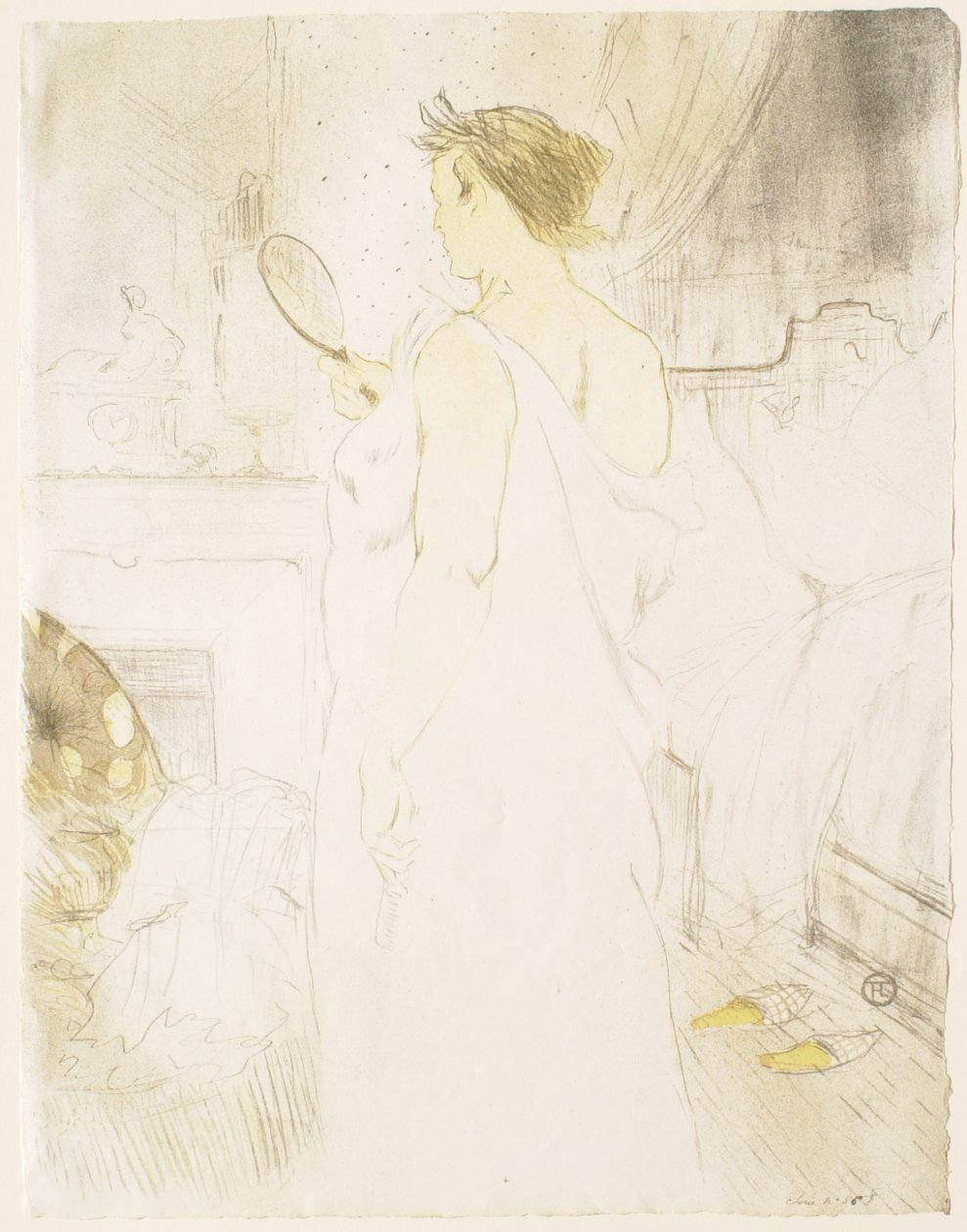 Elles : Femme au miroir - Henri de Toulouse-Lautrec