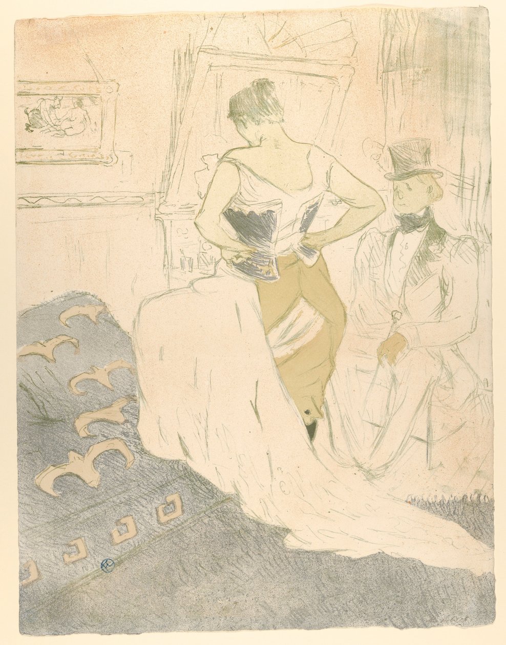 Comment lacer un corset, tiré du magazine « Elles » - Henri de Toulouse-Lautrec