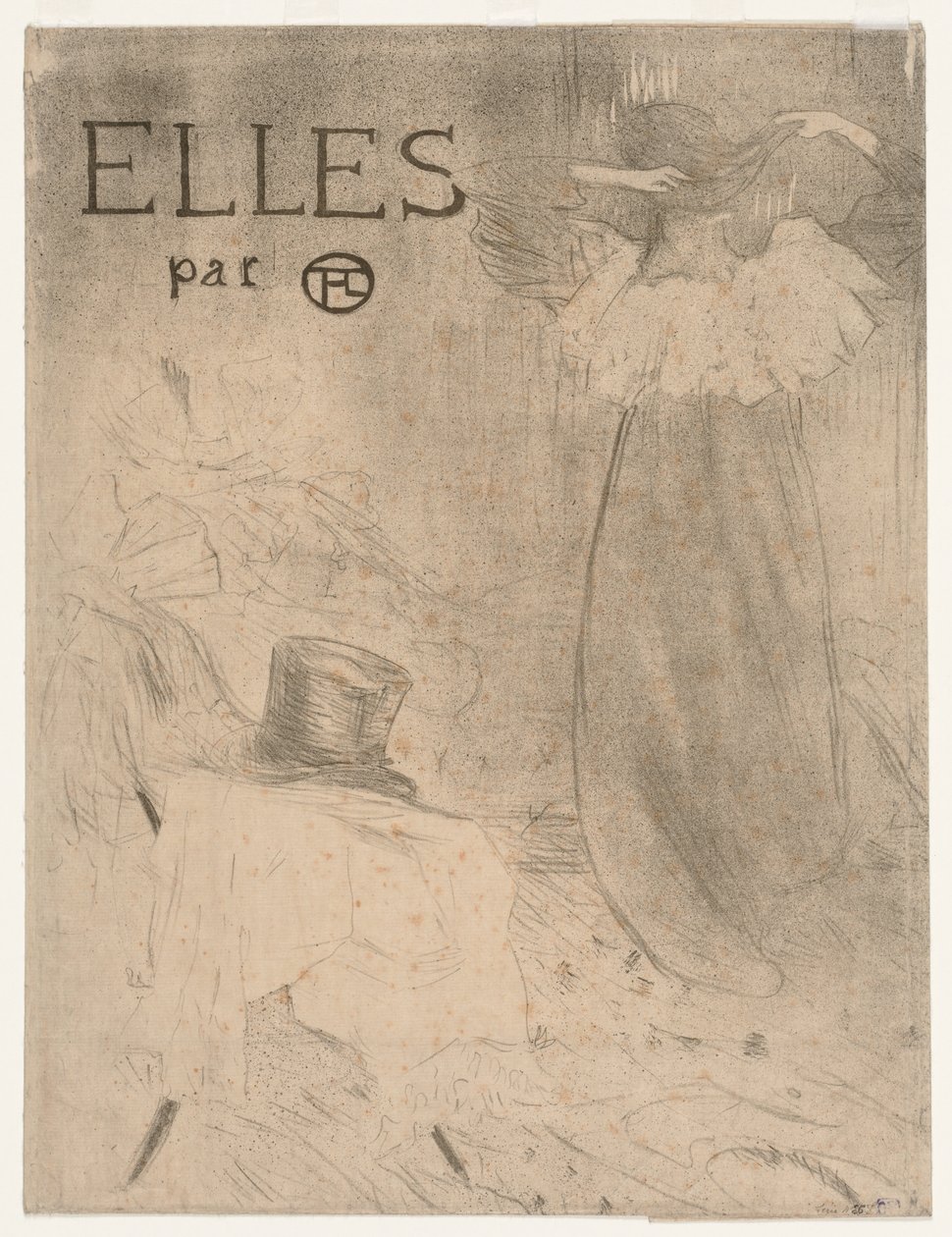 Dossier pour le frontispice de Elles - Henri de Toulouse-Lautrec