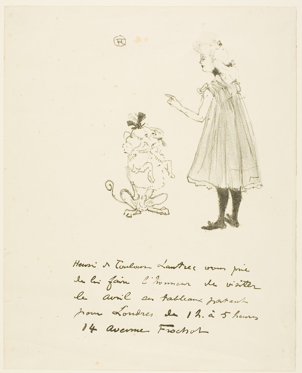 Invitation à une Exposition - Henri de Toulouse-Lautrec