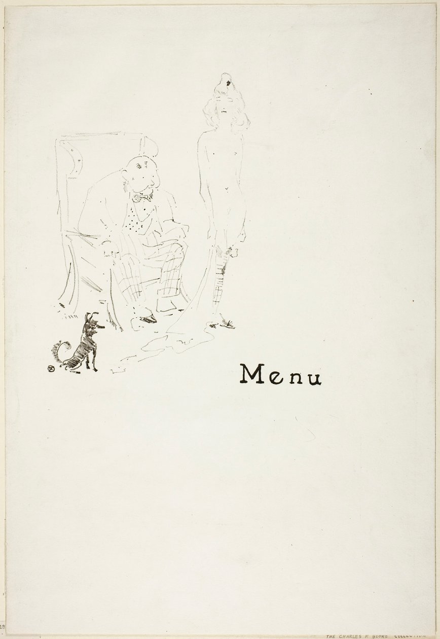 La fillette nue : Menu - Henri de Toulouse-Lautrec