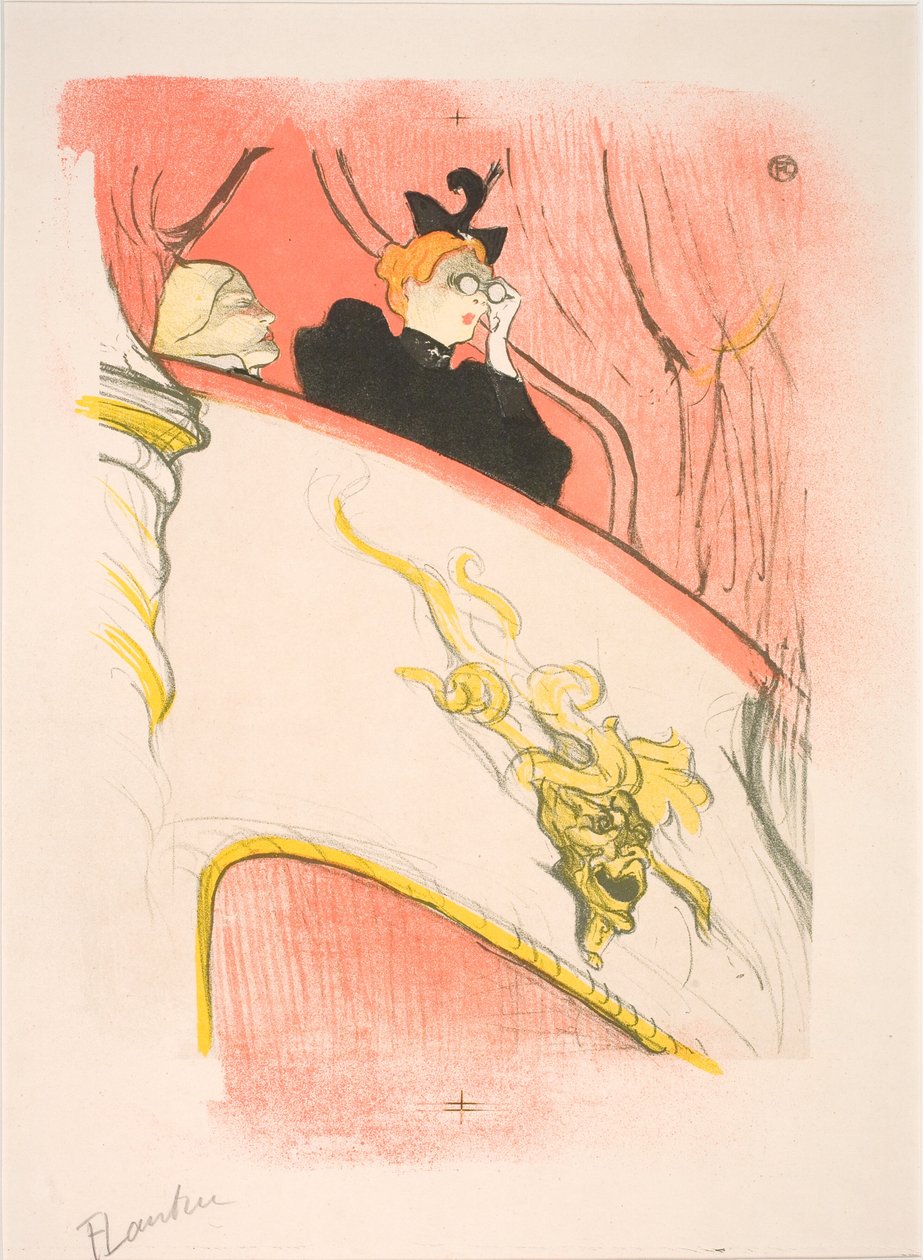 La loge au mascaron doré - Henri de Toulouse-Lautrec