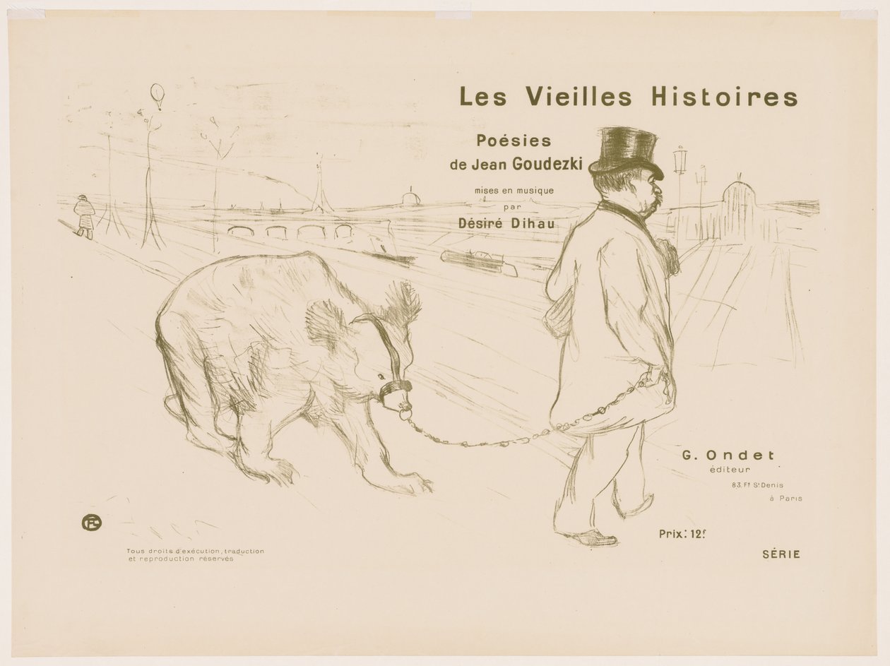 Les Vieilles histoires : Couverture - Frontispice - Henri de Toulouse-Lautrec