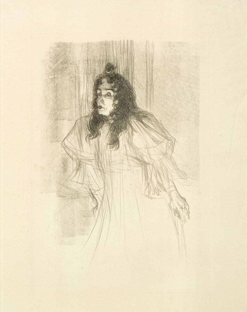 Mlle May Befort, les cheveux défaits - Henri de Toulouse-Lautrec