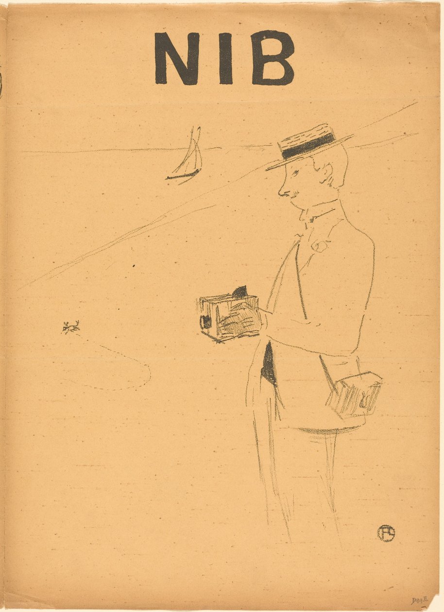 Nib oder der Amateurfotograf (Nib ou le photographe-amateur) [rechte Vorderseite] - Henri de Toulouse-Lautrec