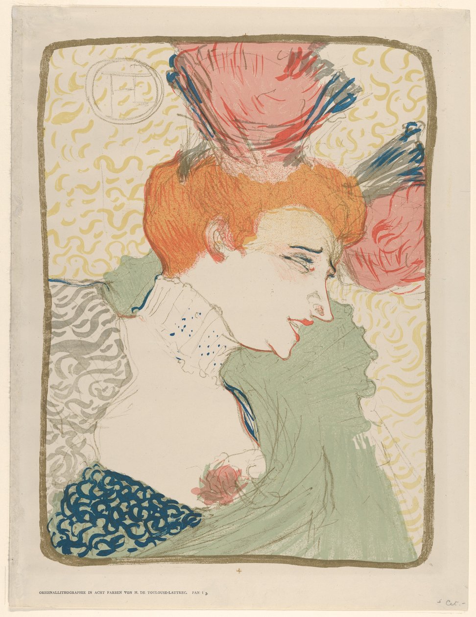 Buste-portrait de Mademoiselle Marcelle Lender - Henri de Toulouse-Lautrec