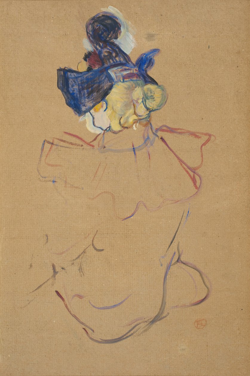 Femme assise de dos - Étude pour "Au Moulin Rouge" - Henri de Toulouse-Lautrec