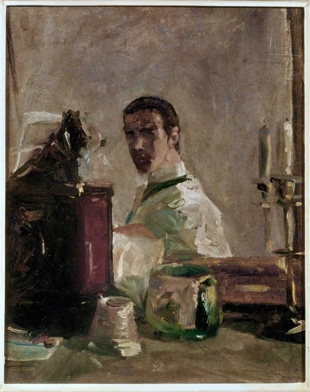 Autoportrait (peinture sur toile) - Henri de Toulouse-Lautrec