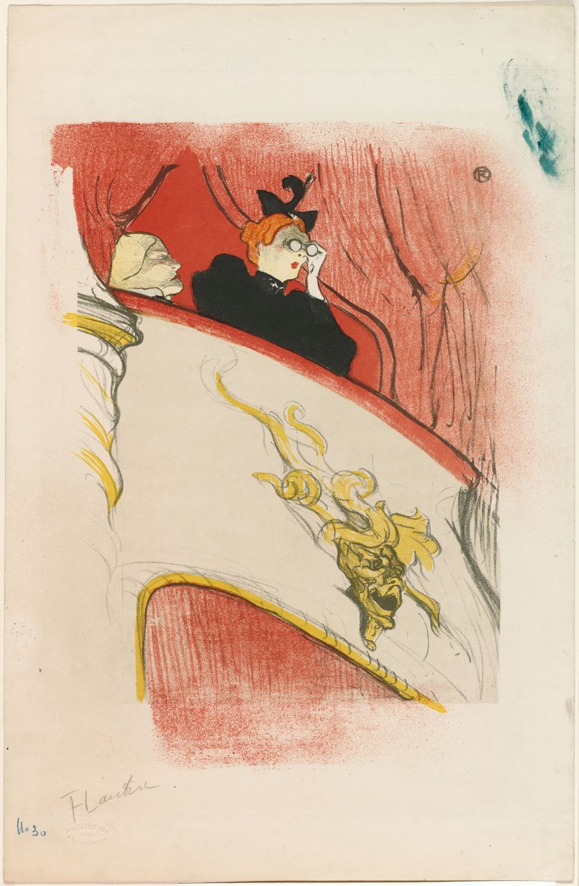 La loge avec le masque doré - Henri de Toulouse-Lautrec