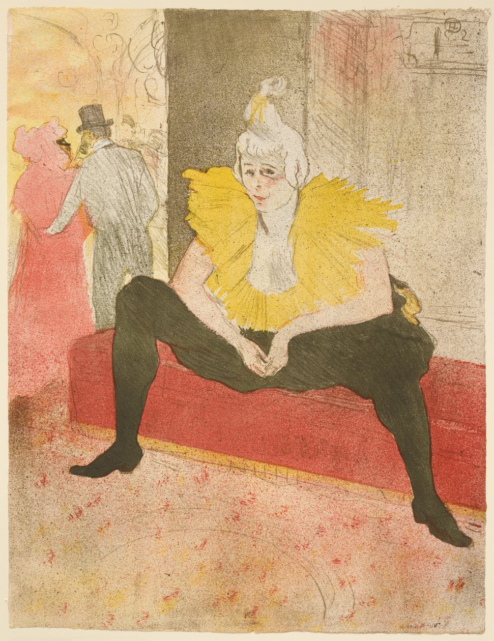 La clownesse assise (Mlle Cha-U-Kao) - Henri de Toulouse-Lautrec