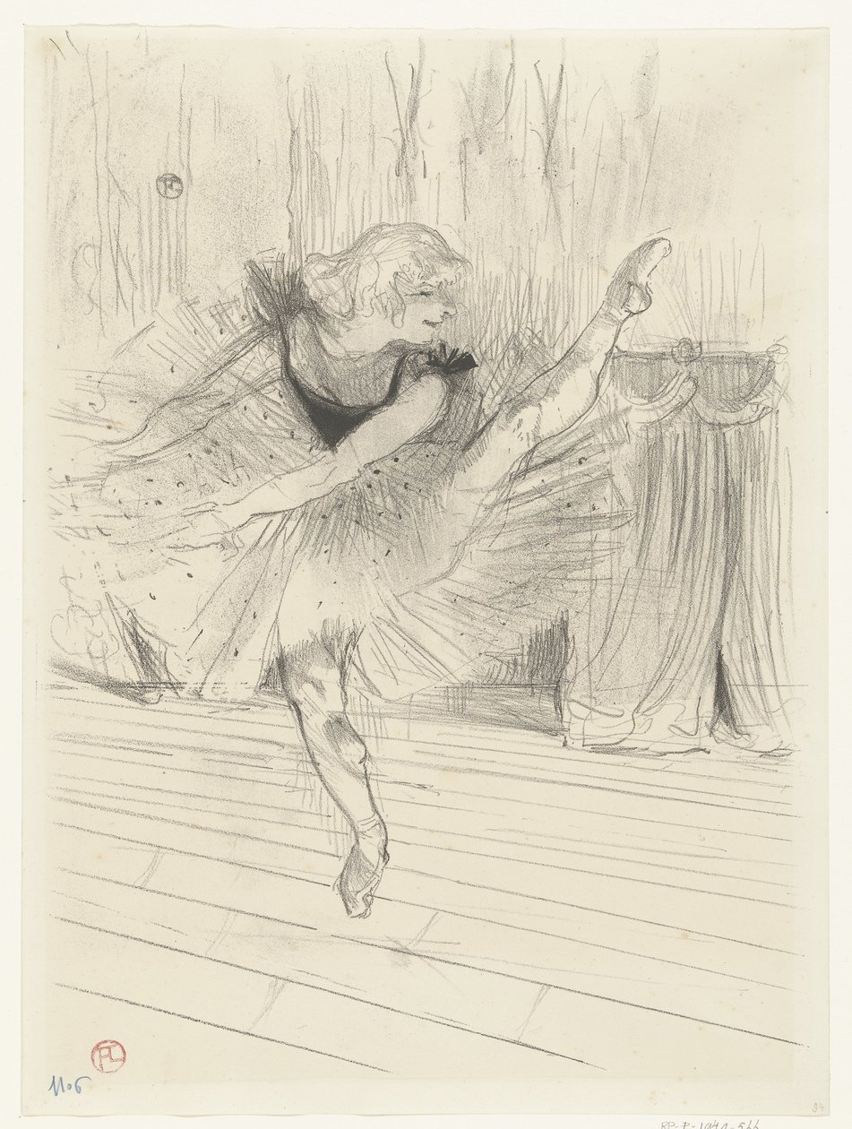 Portrait de la danseuse Ida Heath - Henri de Toulouse Lautrec (signed by artist)