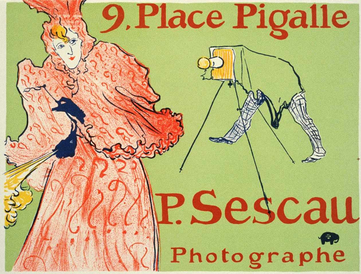 9, Place Pigalle, P. Sescau Photographe Affiche, 1894 - Henri de Toulouse Lautrec