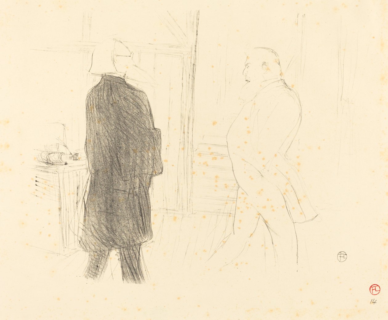 Antoine et Gémier dans "Une Faillite" - Henri de Toulouse Lautrec