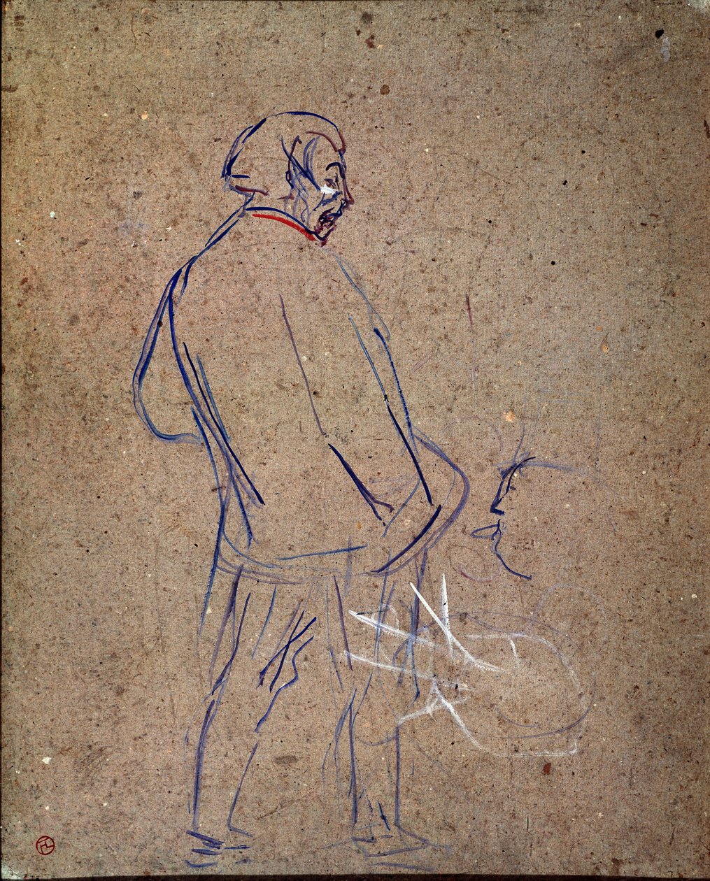 Aristide Bruant chantant dans son cabaret - Henri de Toulouse Lautrec