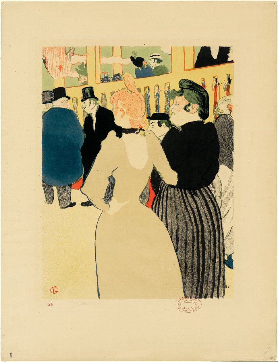 Au Moulin Rouge, La Goulue et sa Sœur - Henri de Toulouse Lautrec