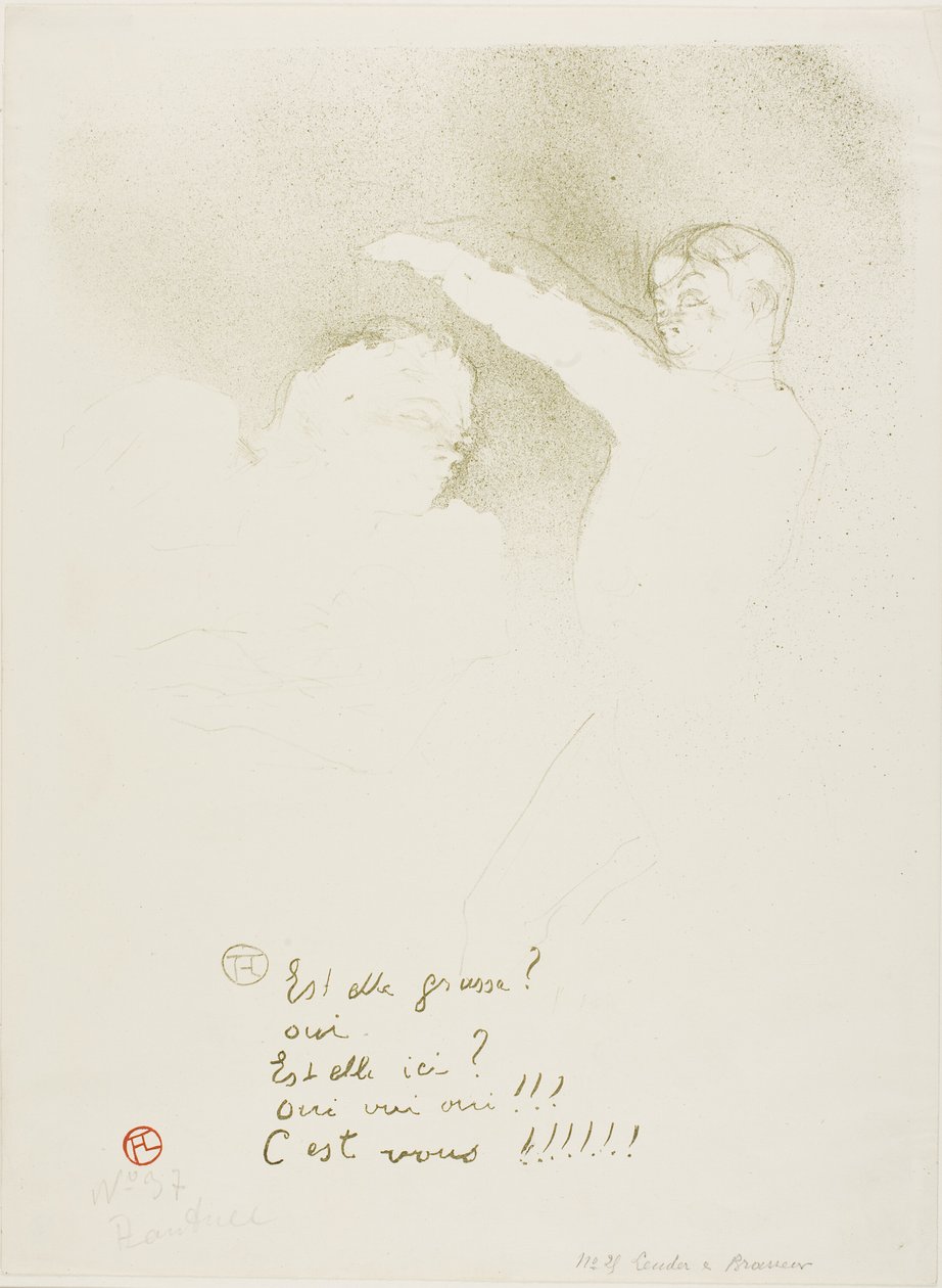 Aux Variétés : Mademoiselle Lender et Brasseur - Henri de Toulouse Lautrec