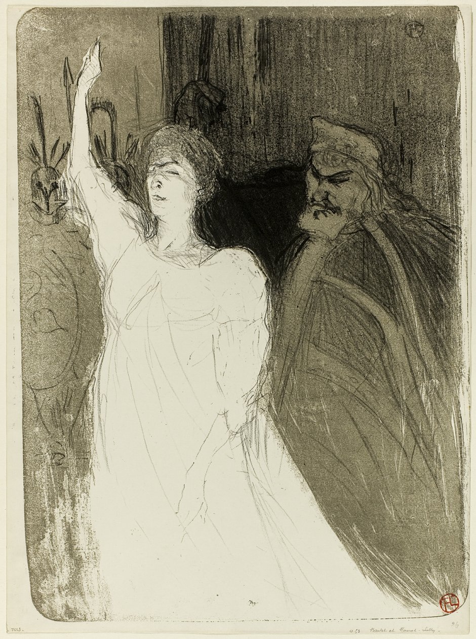 Bartet et Mounet-Sully, dans Antigone - Henri de Toulouse Lautrec