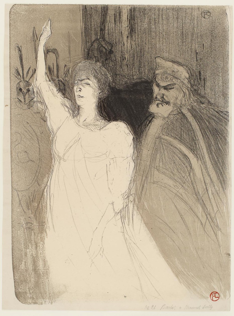 Bartet et Mounet-Sully, dans Antigone - Henri de Toulouse Lautrec