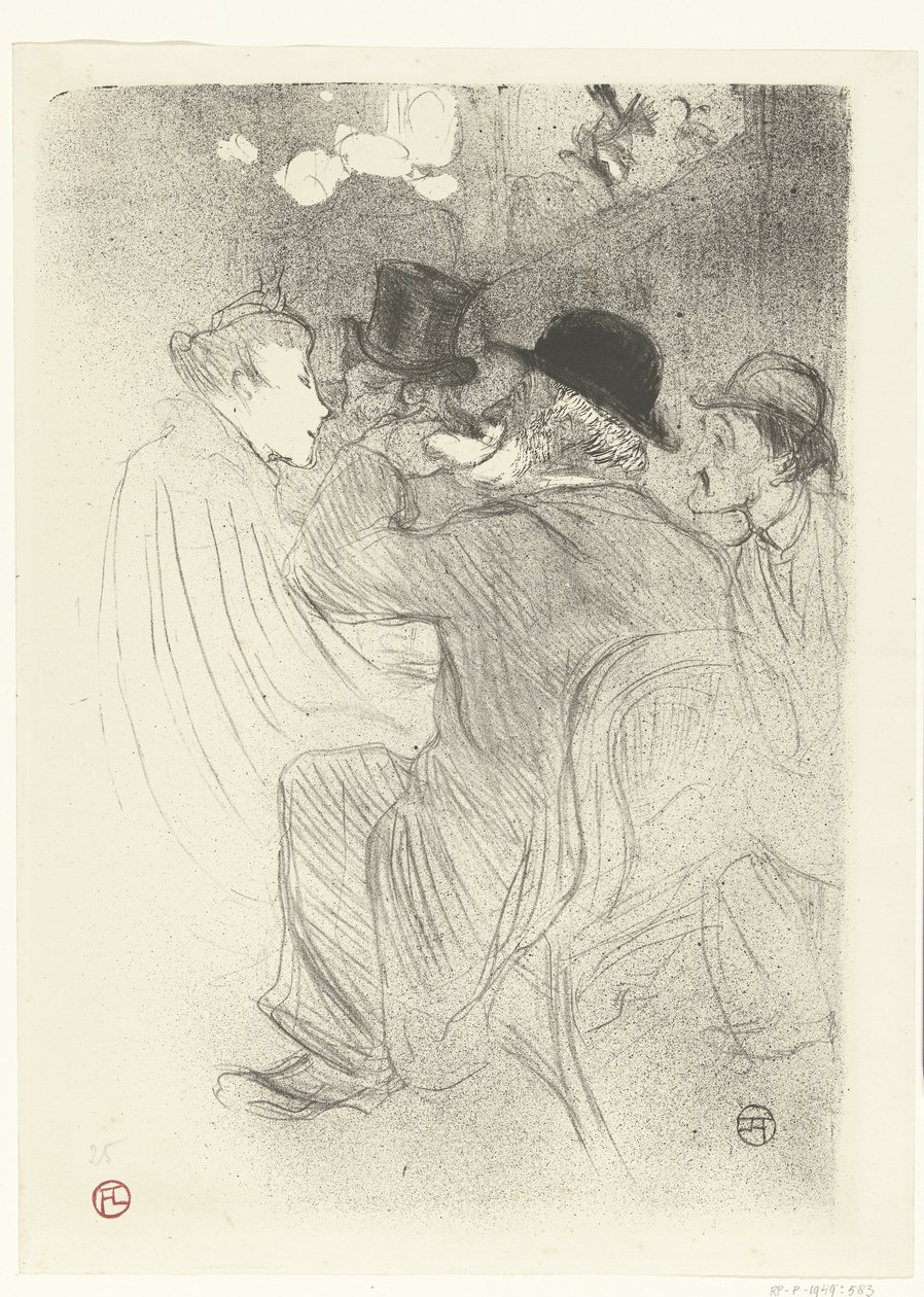 Visiteurs au café Moulin Rouge - Henri de Toulouse Lautrec