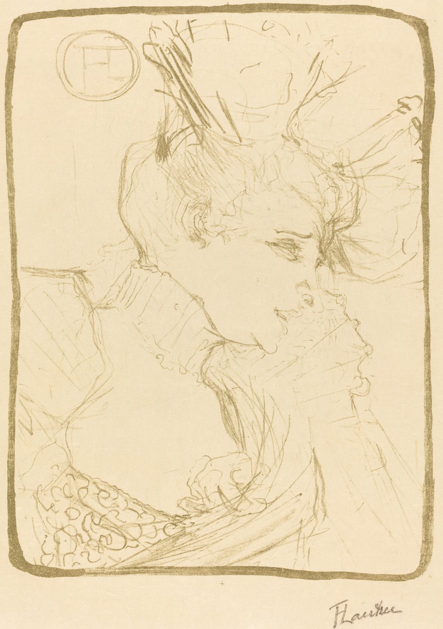 Buste de Mlle. Marcelle Lender (Mlle. Marcelle Lender, en buste) - Henri de Toulouse Lautrec