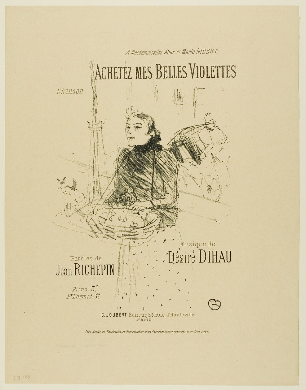 Achetez mes jolies violettes, des Mélodies de Désiré Dihau - Henri de Toulouse Lautrec