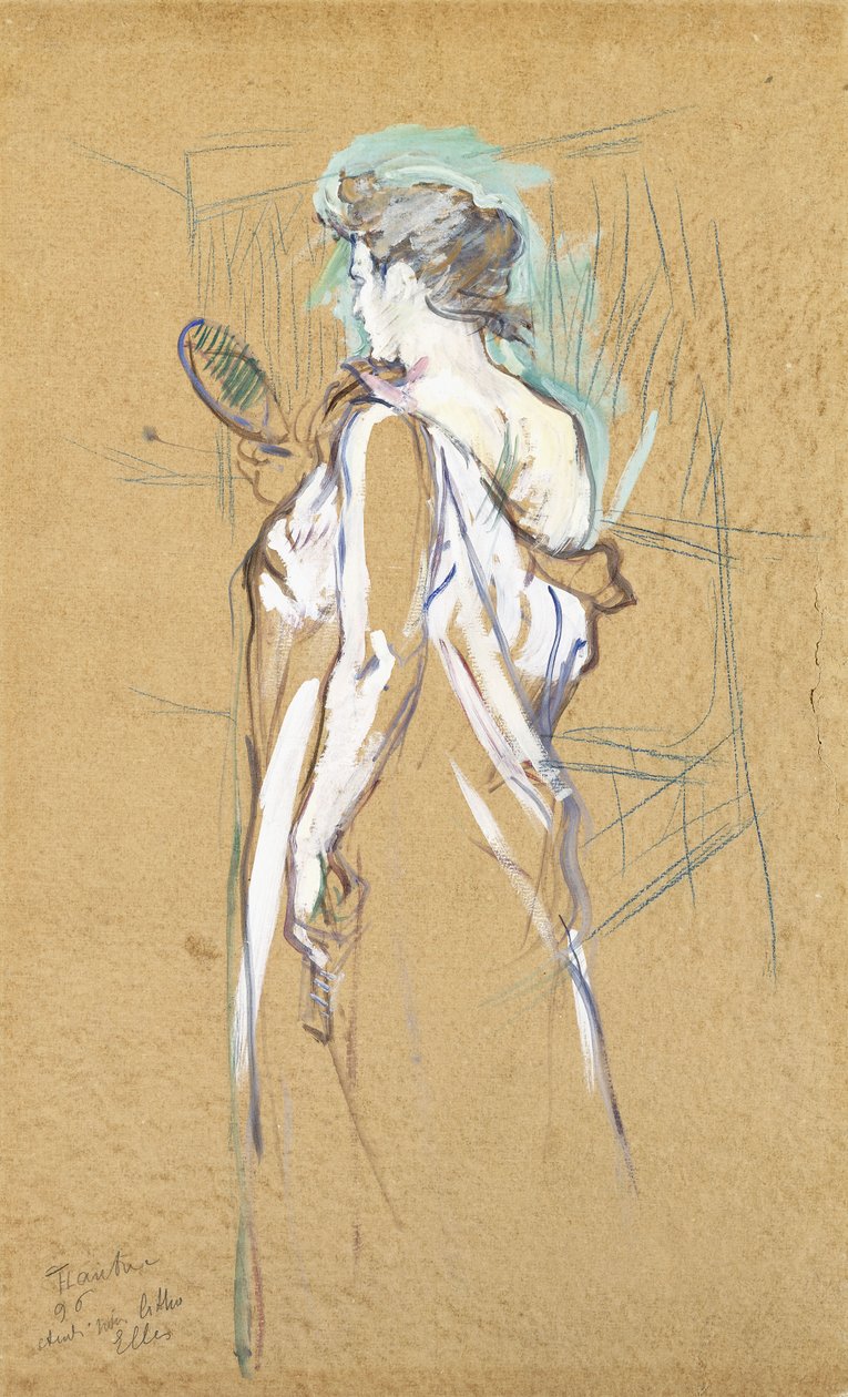 Elles - avec un miroir à la main, 1896 - Henri de Toulouse Lautrec