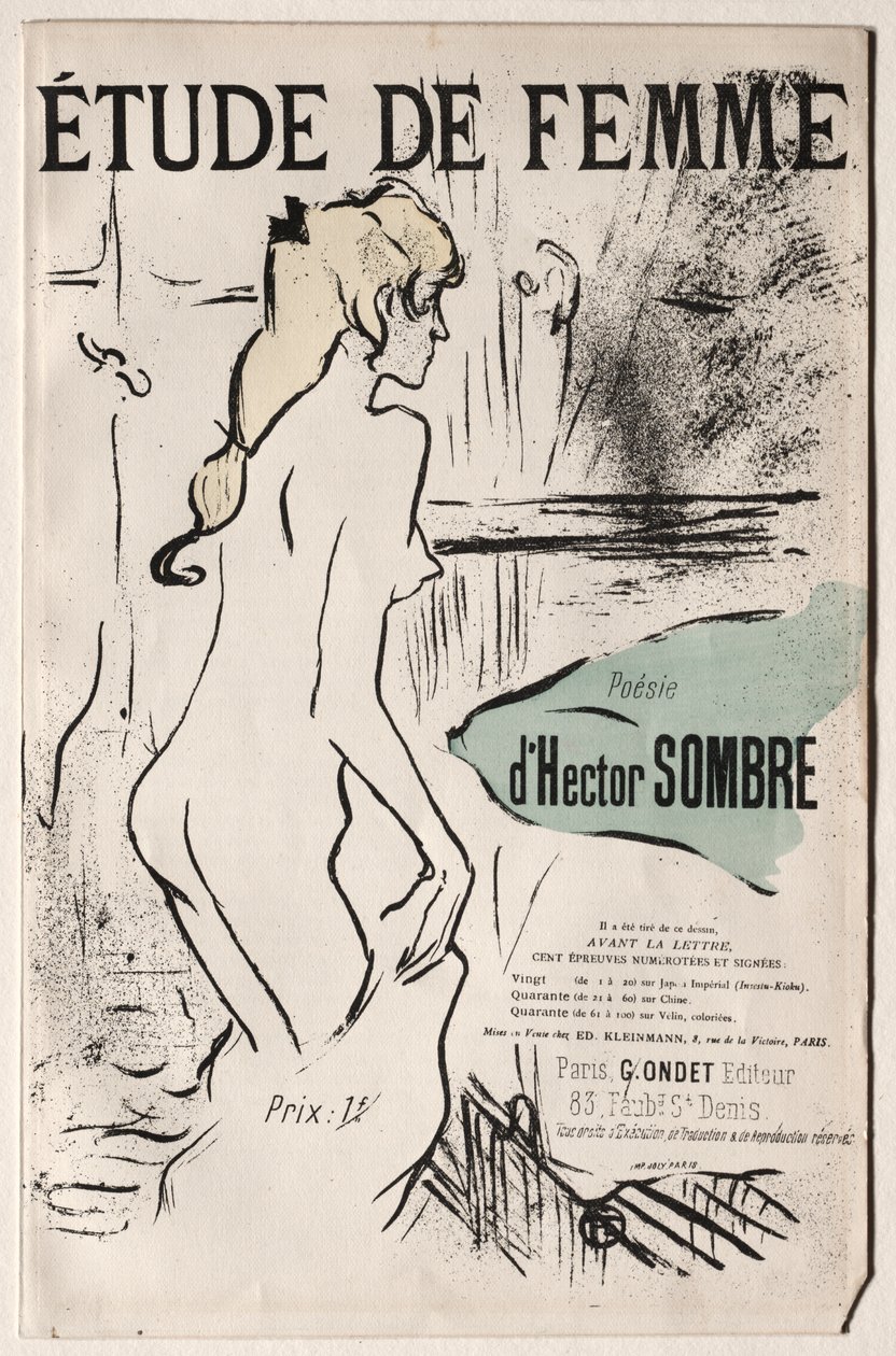 Étude de Femme - Henri de Toulouse Lautrec
