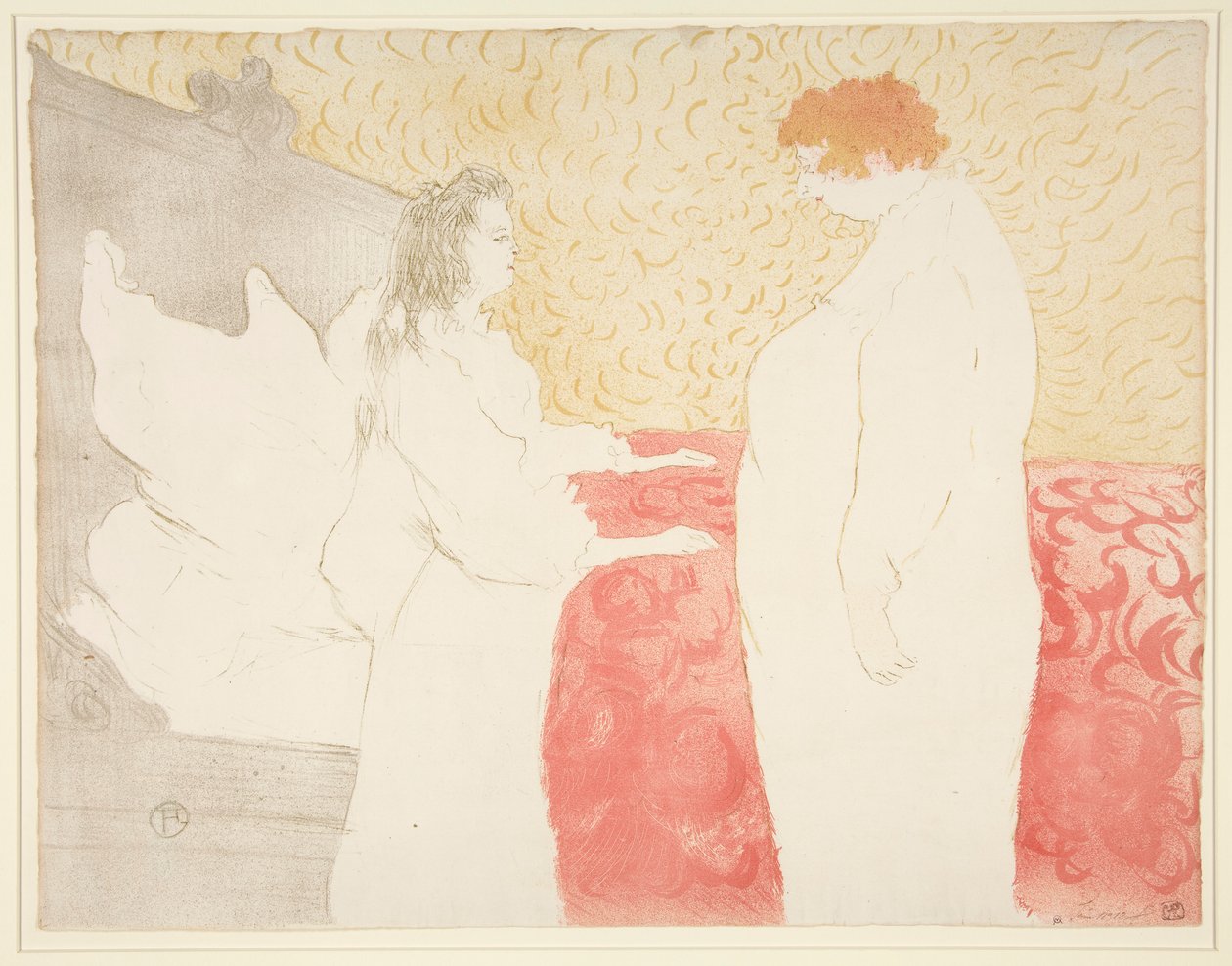 Femme au lit, profil, au petit lever, de la série Elles - Henri de Toulouse Lautrec