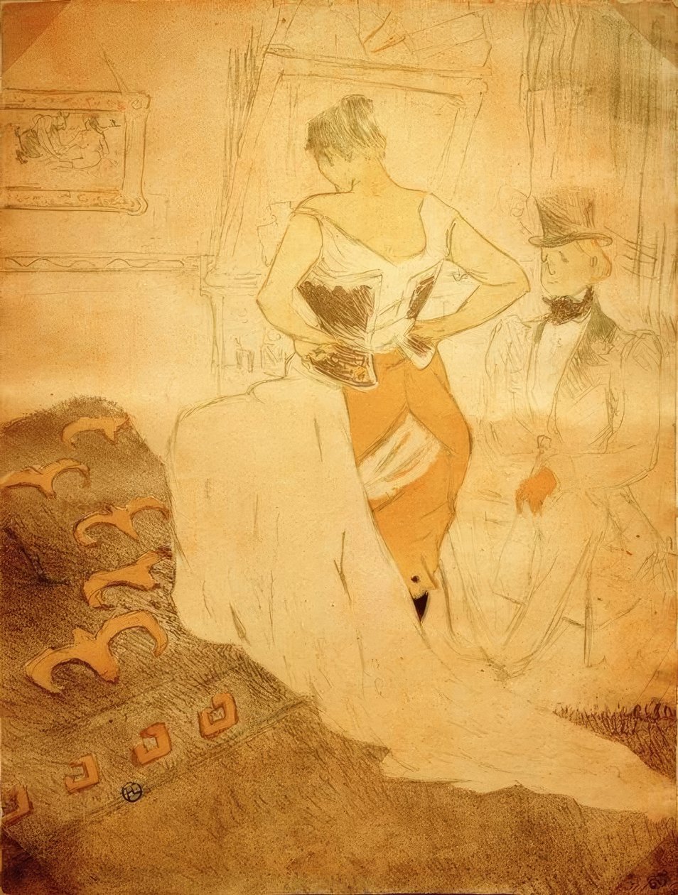 Femme en corset, Conquête de Passage - Henri de Toulouse Lautrec